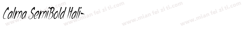 Calma SemiBold Itali字体转换